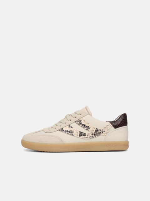 Vince Oasis Snake-Embossed Leather & Suede Sneaker