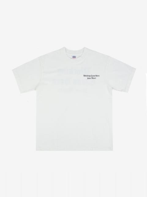 Iron Heart IHPT-2303-WHT 7.5oz Printed Loopwheel Crew Neck T-Shirt - White