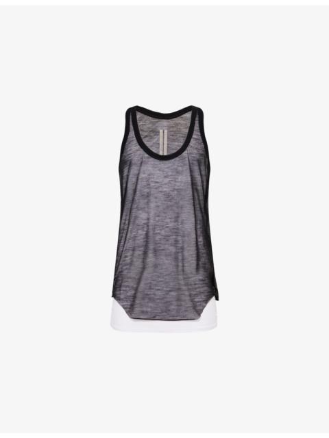 Pony Scoop-Neck Wool Blend Tank Top