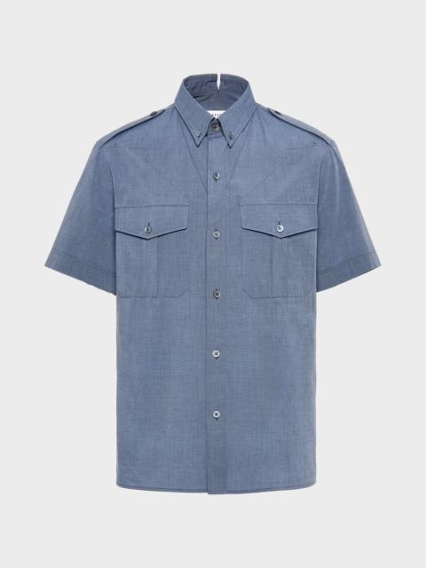 Maison Margiela Folded Collar Short-Sleeve Shirt