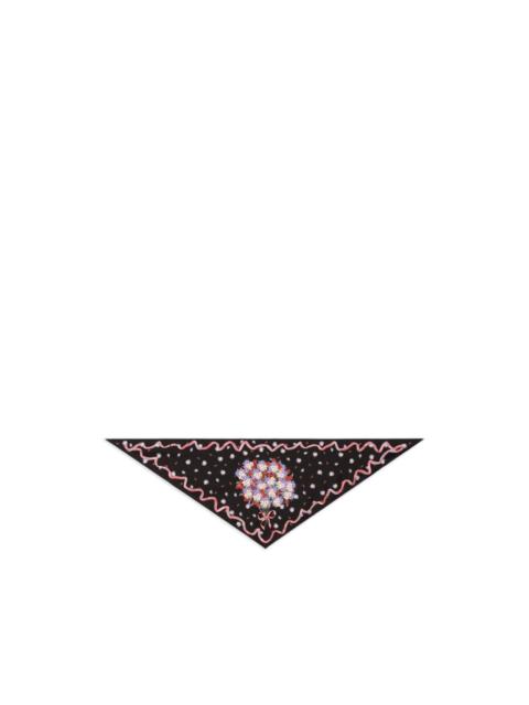 Dolce & Gabbana floral-print ribbon scarf