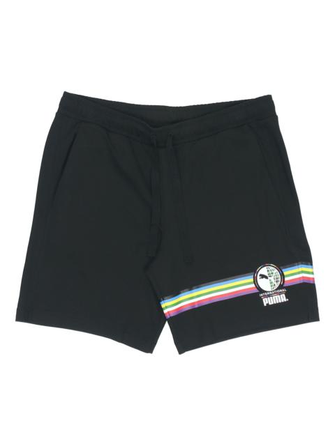 PUMA PUMA INTL Graphic Shorts 'Black White' 531308-01