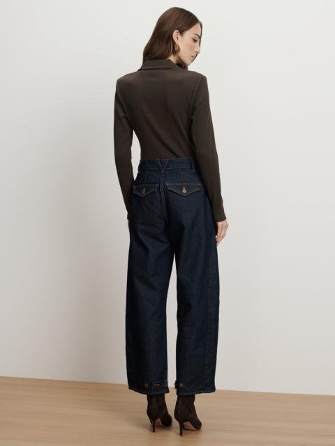 VERONICA BEARD KEARNEY LONG-SLEEVE POLO