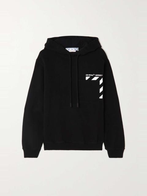 Off-White Printed cotton-jersey hoodie