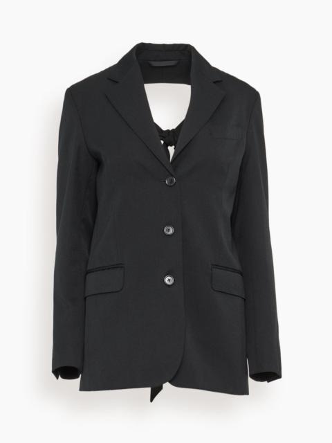 Simone Rocha Back Cut Out Bow Detail Jacket in Black