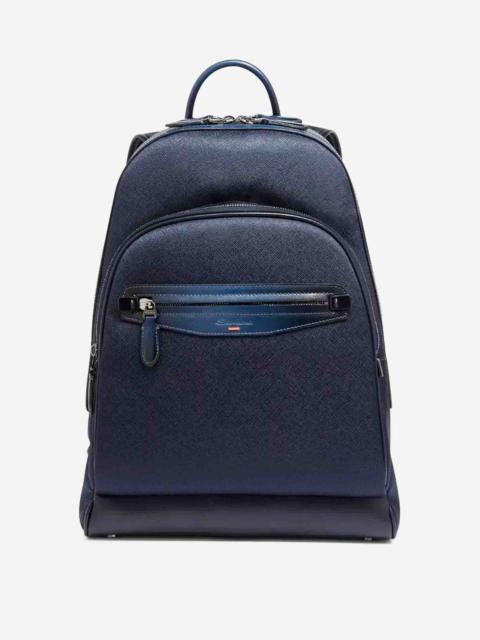 Santoni LEATHER NYLON BACKPACK