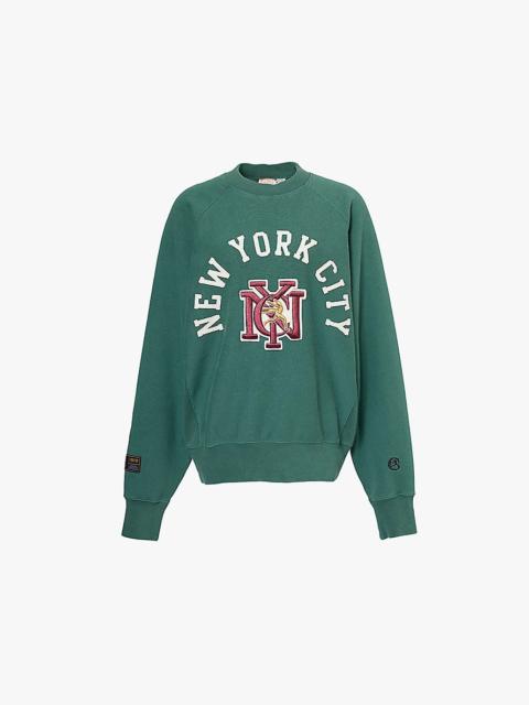 Champion NYC-embroidered relaxed-fit cotton-blend jersey sweatshirt