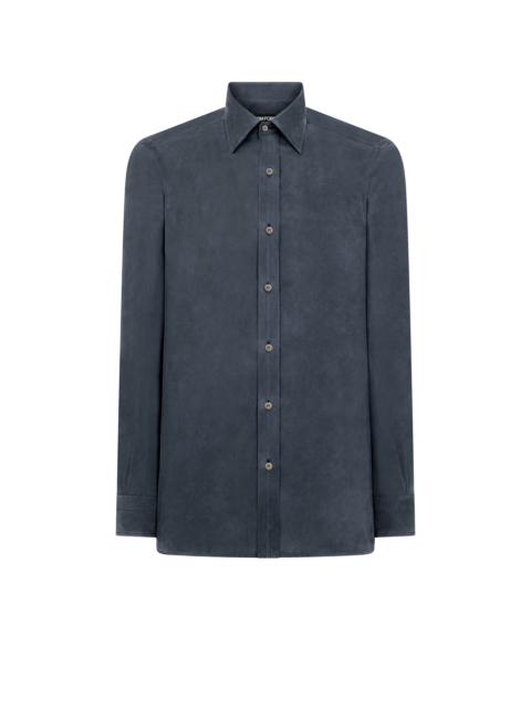 TOM FORD WASHED SILK TWILL SLIM FIT SHIRT