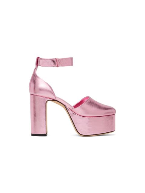 BY FAR Pink Barb Heels