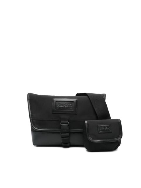 KENZO small Kommuter leather-trimmed bag