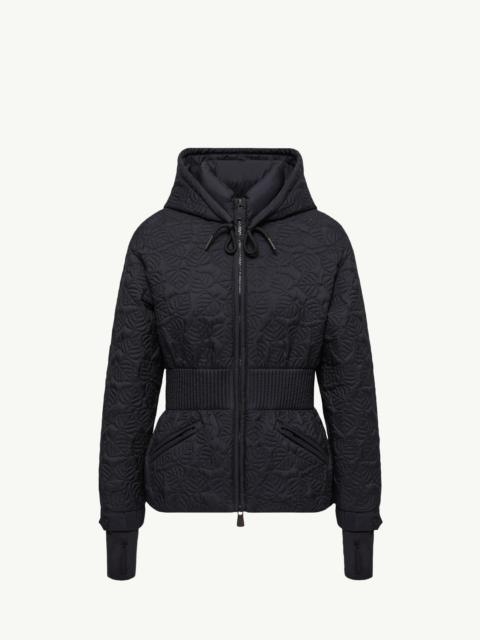 Moncler Grenoble Etaules Leaf Embroidered Hooded Short Down Jacket