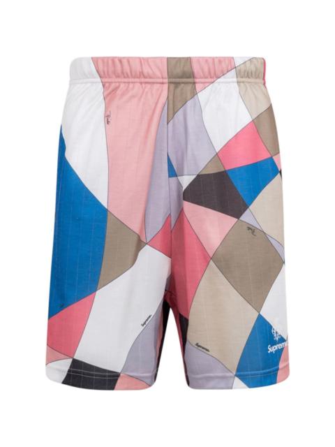 Supreme x Emilio Pucci Fantasia-print track shorts