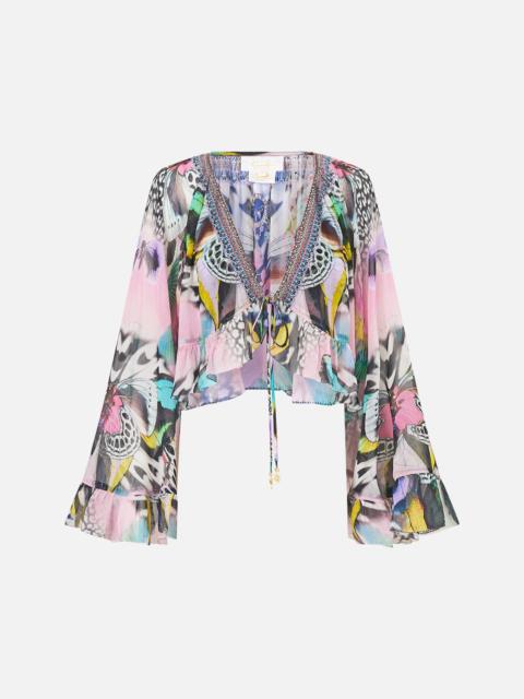 CAMILLA CROP RUFFLE TOP MILLAMORPHOSIS