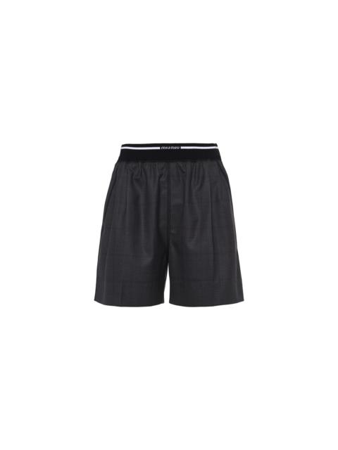 Miu Miu Glen Plaid Bermuda shorts