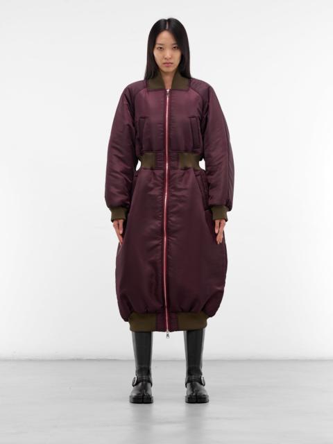 zomer Burgundy Puffy Bomber Coat