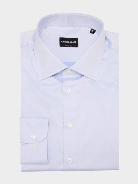 GIORGIO ARMANI Men's Solid Cotton Dress Shirt