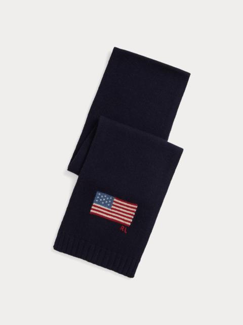 Polo Ralph Lauren Flag Knit Wool-Blend Scarf