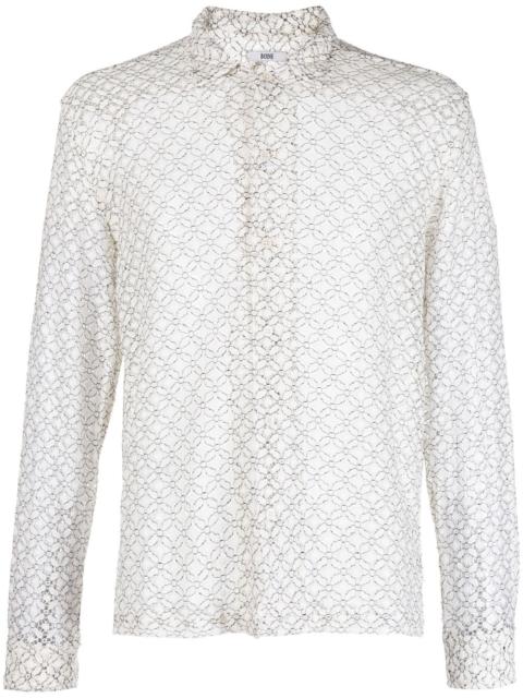 BODE floral-lace long-sleeve shirt