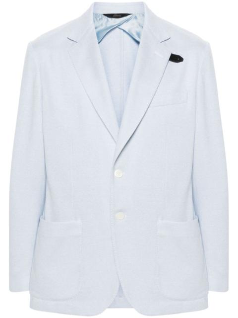 single-breasted silk blend blazer