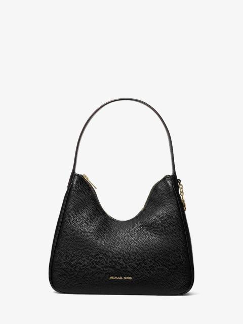 MICHAEL KORS Nayla Small Pebbled Leather Hobo Shoulder Bag