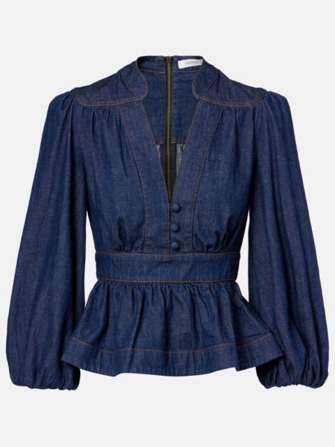 Zimmermann Awaken denim blouse