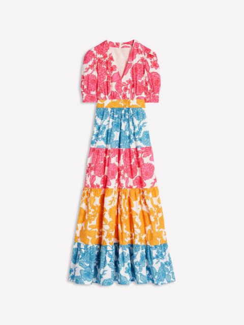 BODEN Bella Puff Sleeve Maxi Dress-Multi, Blossom Cascade