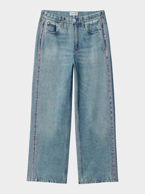rag & bone Miramar Wide-Leg Ankle-Length Track Pants