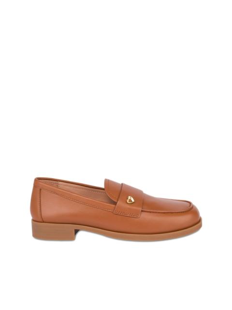 Moschino heart detail leather loafers