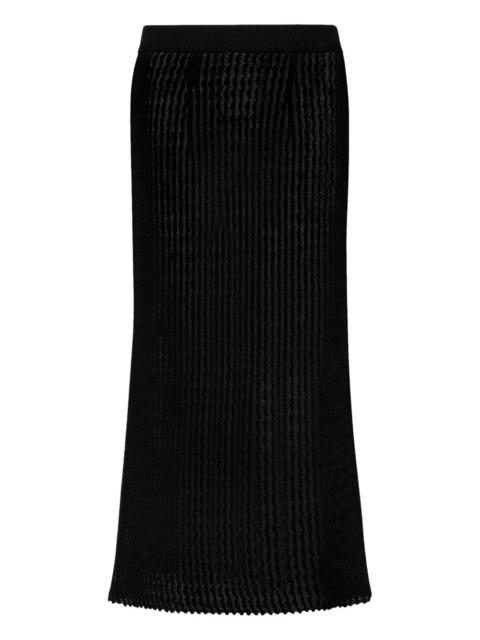 Maison Margiela ribbed-knit midi skirt