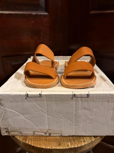 Guidi Guidi Brown Double-Strap Cowhide Sandals