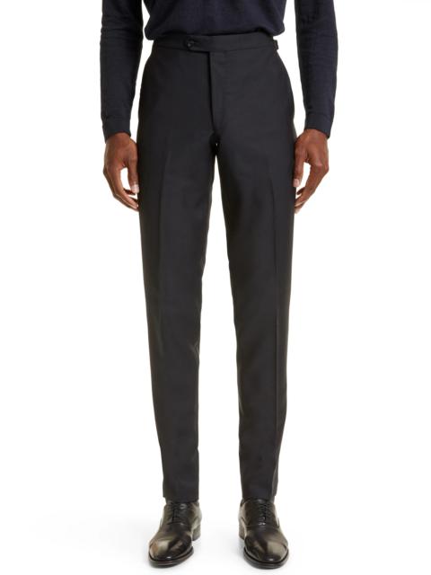 Tailored Wool Blend Tuxedo Trousers