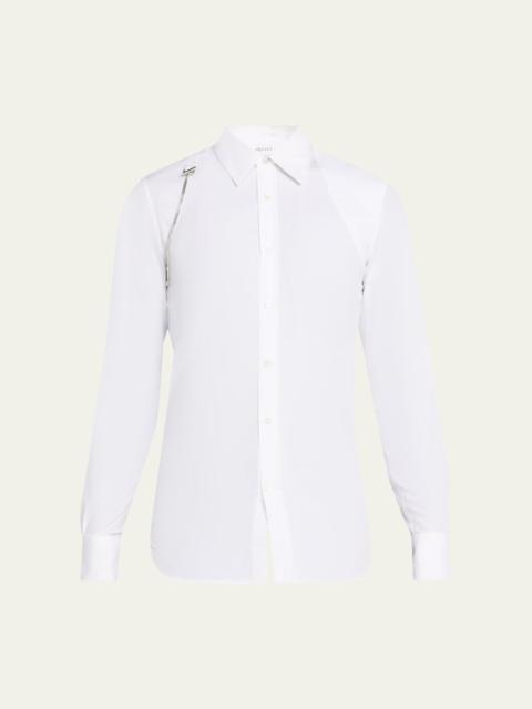 Alexander McQueen Men's T-Chain Harness Sport Shirt