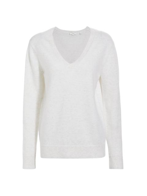 Vince Women's Weekend V-Neck Cashmere Sweater - White
