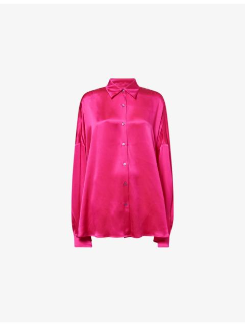 Dries Van Noten Oversized Casia Silk Shirt