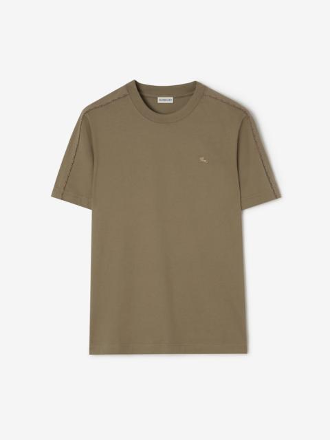 Burberry Check Piping Cotton T-shirt