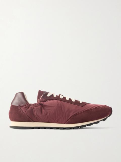 LE MONDE BÉRYL Slim Runner Suede And Leather-trimmed Shell Sneakers