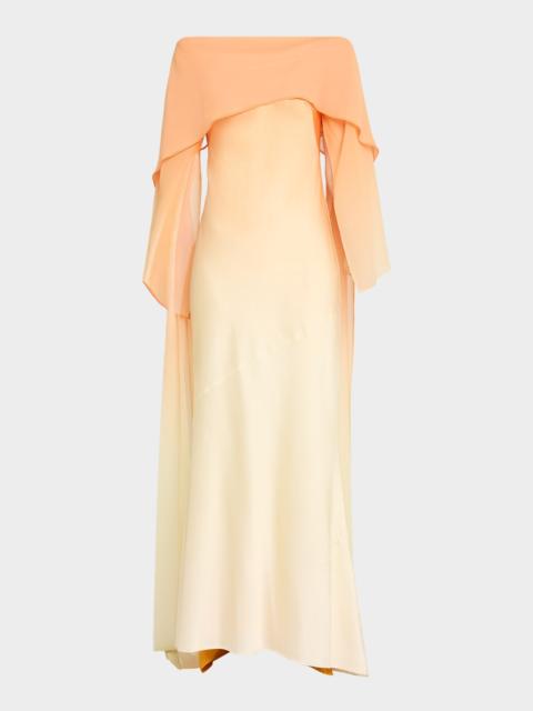 SIGNIFICANT OTHER Devlyn Long-Sleeve Satin Gown