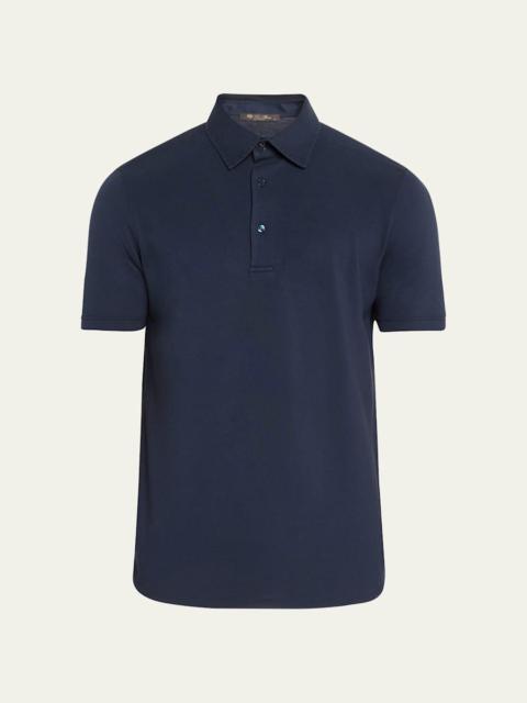 Loro Piana Men's Cotton Pique Polo Shirt