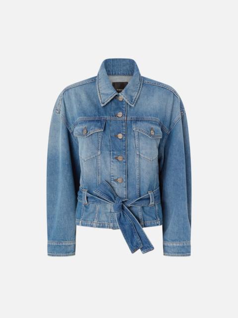PINKO DENIM JACKET WITH BELT