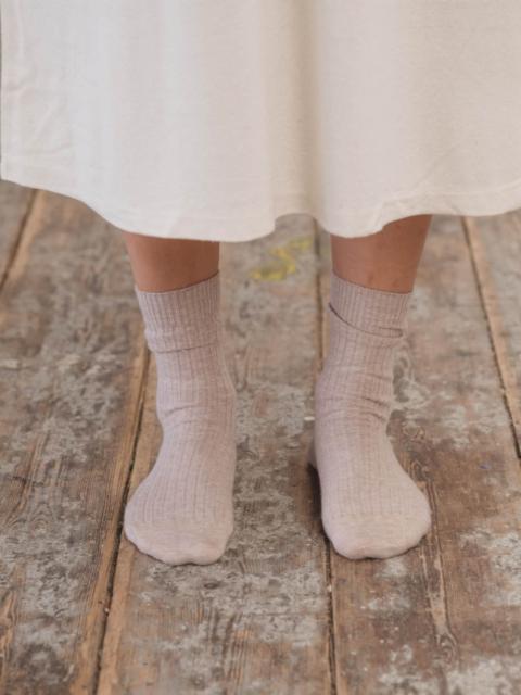 BASERANGE Rib Overankle Socks - Organic Cotton Rib