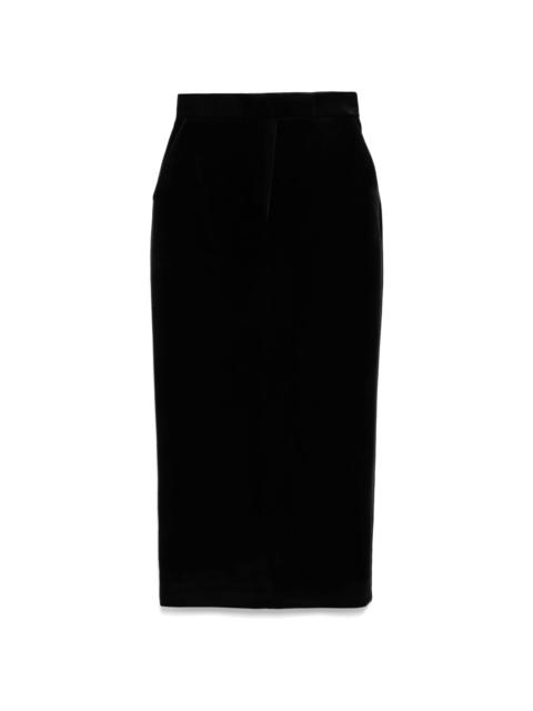 ALEX PERRY velvet pencil skirt