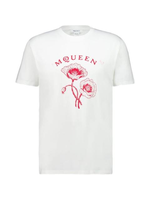 Alexander McQueen poppy cotton T-shirt