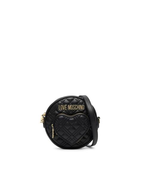 quilted round-shape mini cross-body bag