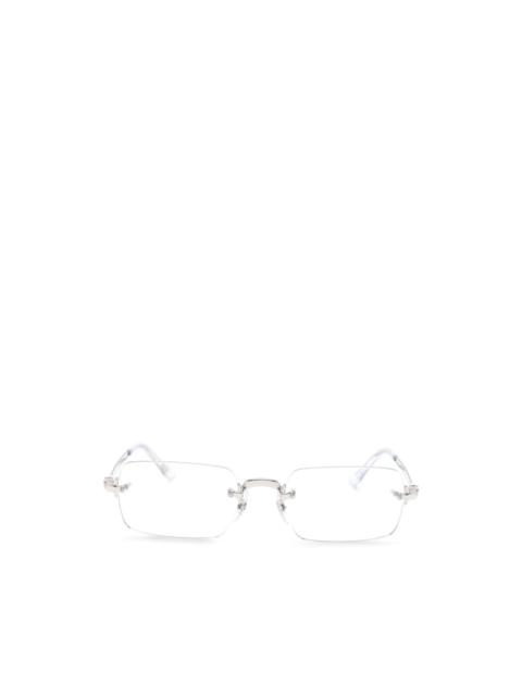Ray-Ban X Asap Rocky rimless rectangle-frame glasses