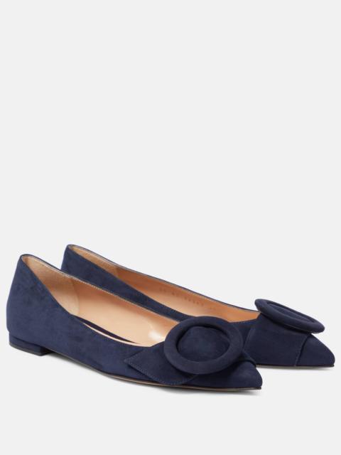 Gianvito Rossi Camden suede ballet flats