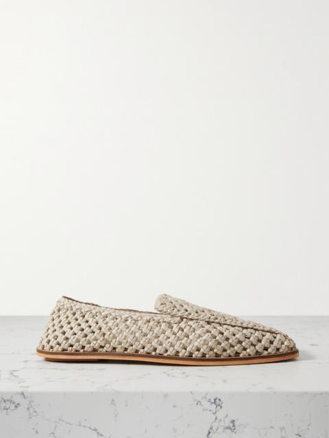 ST. AGNI + Net Sustain Macramé Leather Loafers