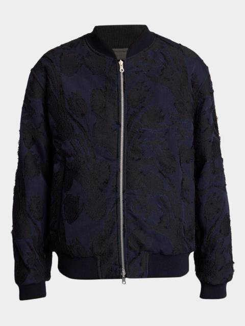 Dries Van Noten Men's Volker Floral-Embroidered Bomber Jacket