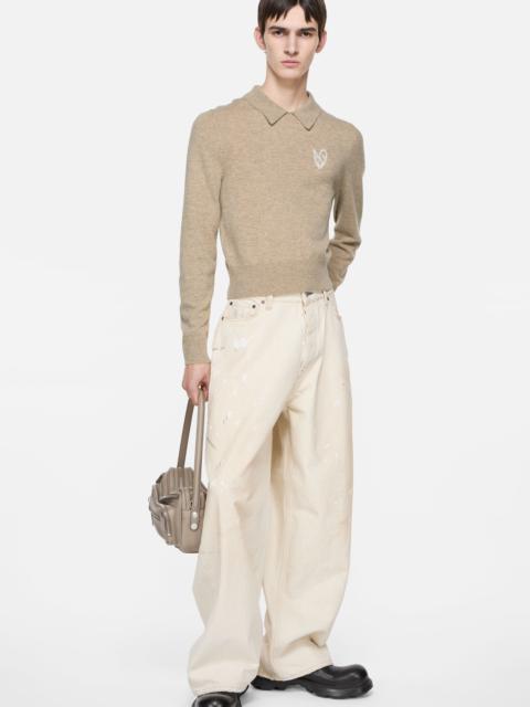 Acne Studios Yak wool polo sweater - Oat beige