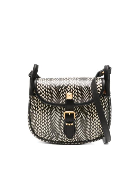 Valentino signature Rockstud embellishment animal-print cross body bag