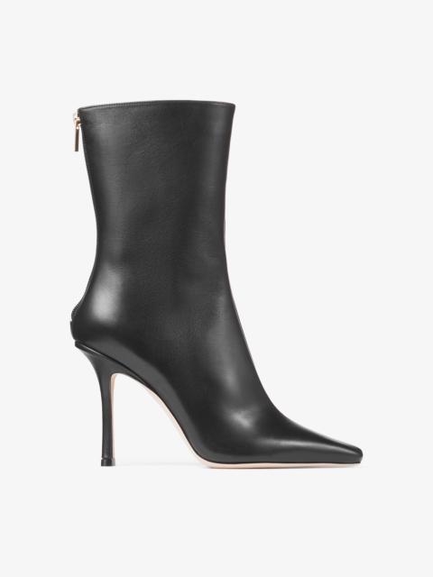 JIMMY CHOO Agathe Ankle Boot 100
Black Calf Leather Ankle Boots